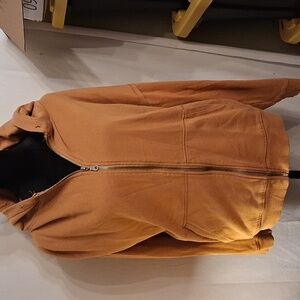 Aeropostale Orange Zip-Up Hoodie Size Xl